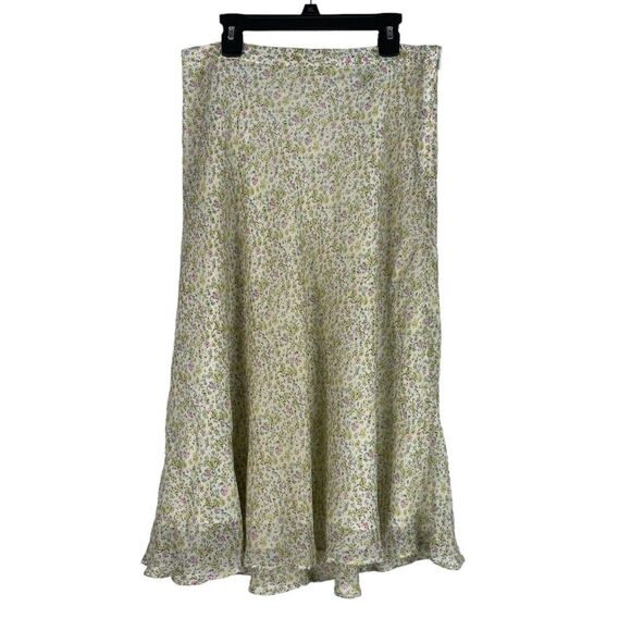 Kate Hill Dresses & Skirts - Kate Hill Ditsy Floral 100% Silk Midi Skirt Size 6 Cottagecore Fairy